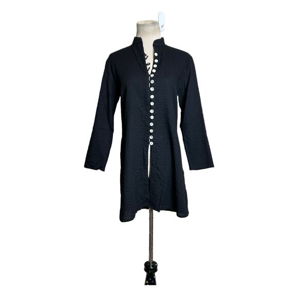 Kemble Palm Beach Black Classic Tunic Blouse size M - Picture 11 of 13